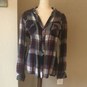 Rails Plaid Top